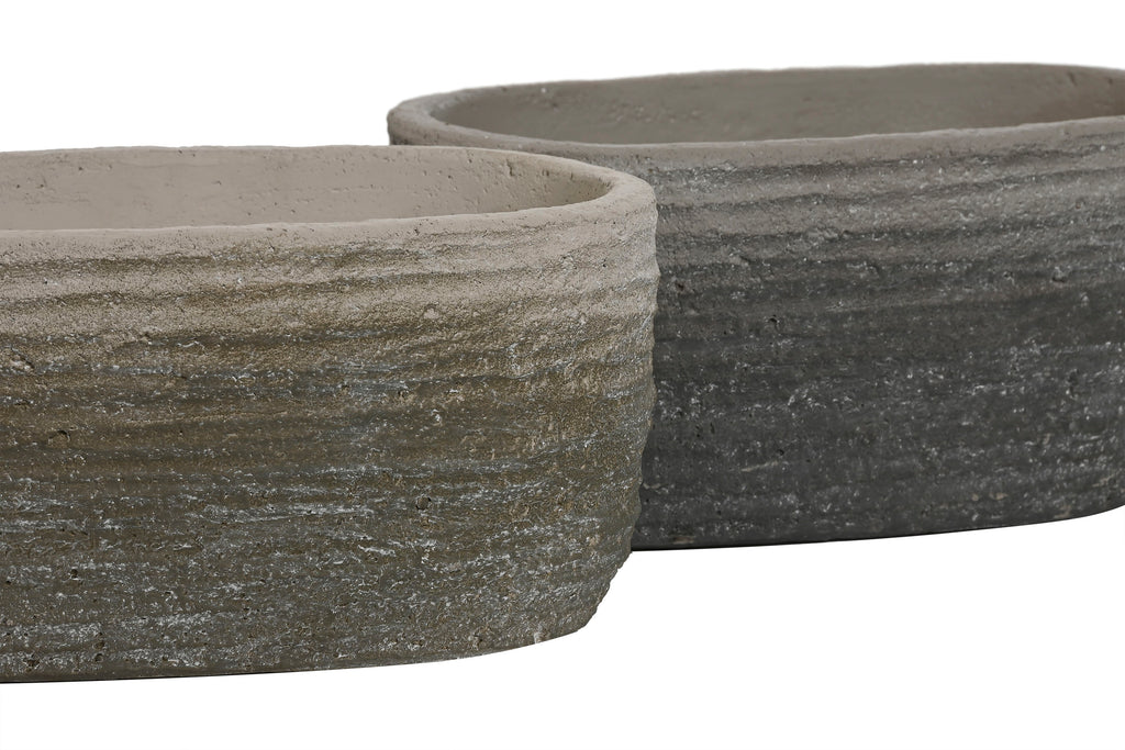 MACETERO SET 2 CEMENTO 24X14X11 DIFUMINADO 2 SURT. - Imagen 1