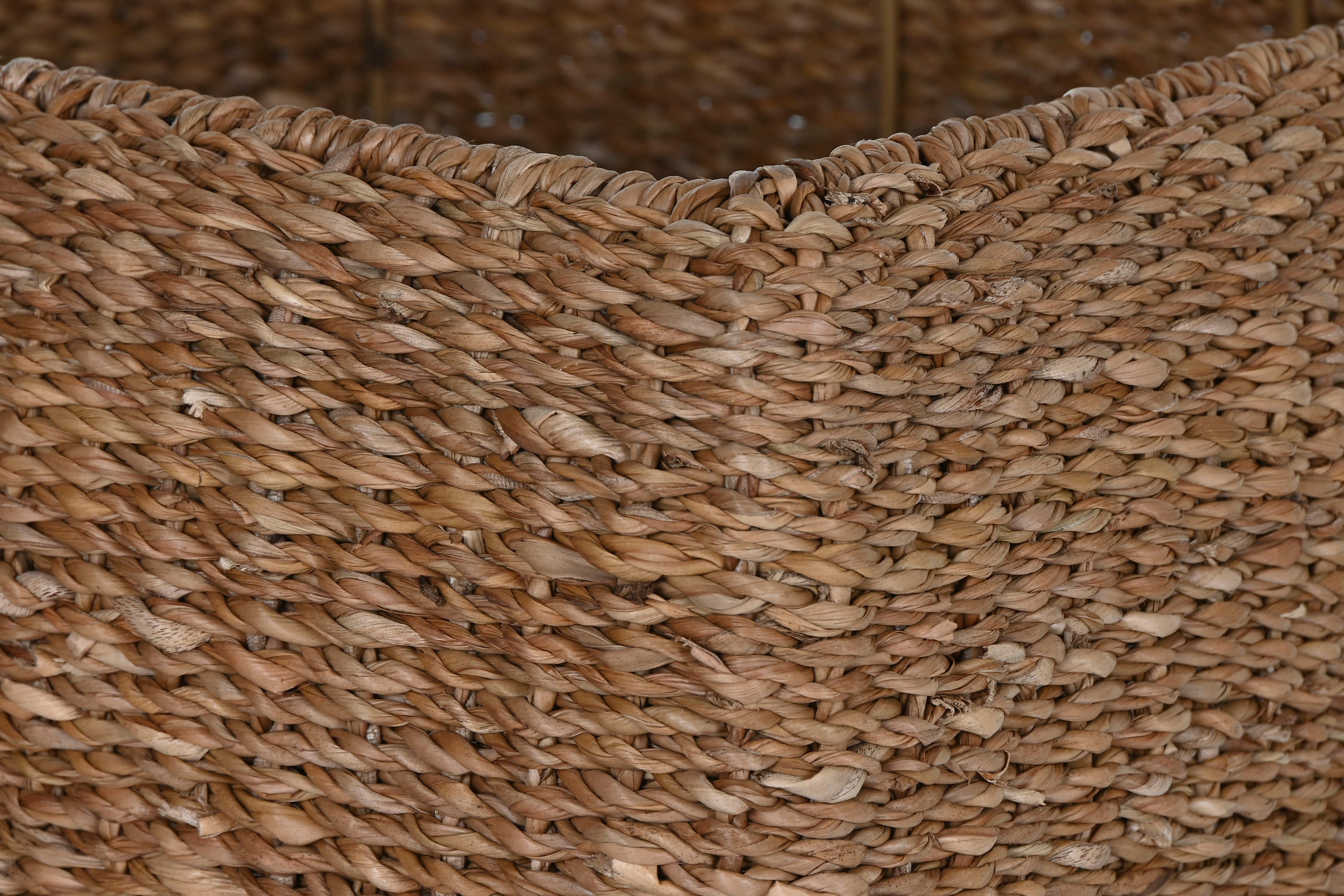 MACETERO SET 3 SEAGRASS METAL 40X40X70 NATURAL - Imagen 3