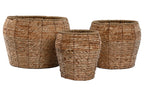 MACETERO SET 3 FIBRA METAL 32X32X25 NATURAL - Imagen 3