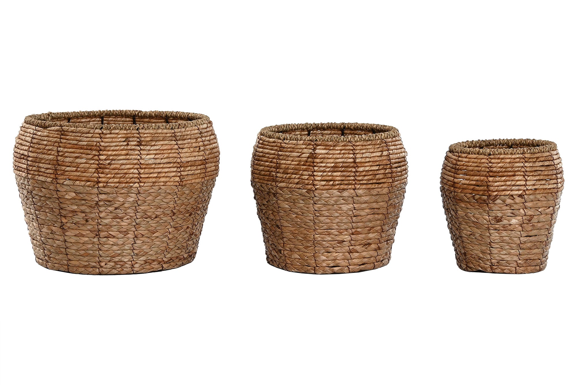 MACETERO SET 3 FIBRA METAL 32X32X25 NATURAL - Imagen 2