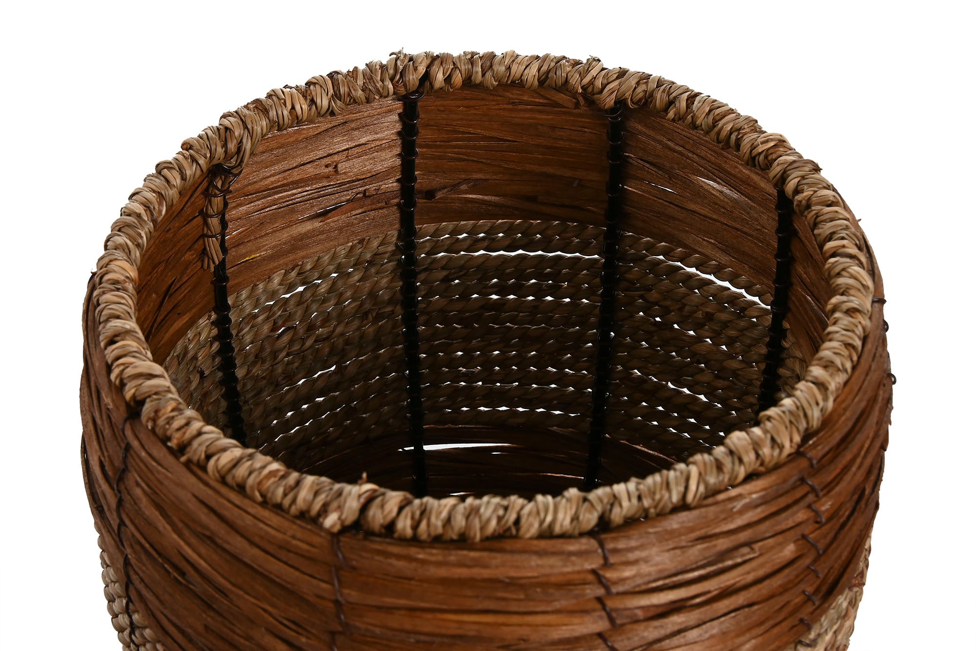 MACETERO SET 3 FIBRA METAL 33X33X30 NATURAL - Imagen 4