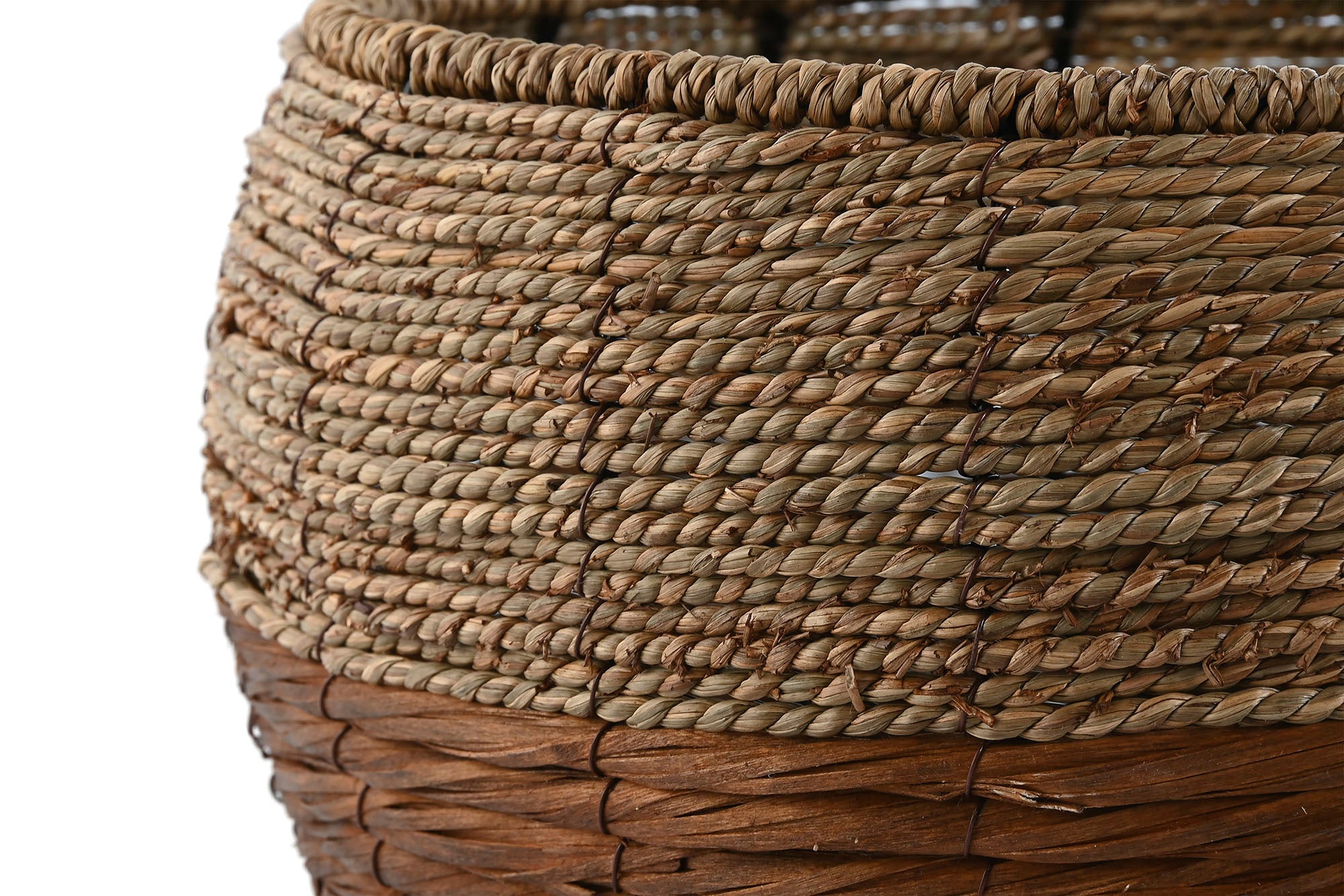 MACETERO SET 3 FIBRA METAL 32X32X23 NATURAL - Imagen 4