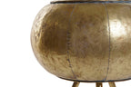 MACETERO METAL 38X38X68 ENVEJECIDO DORADO - Imagen 1