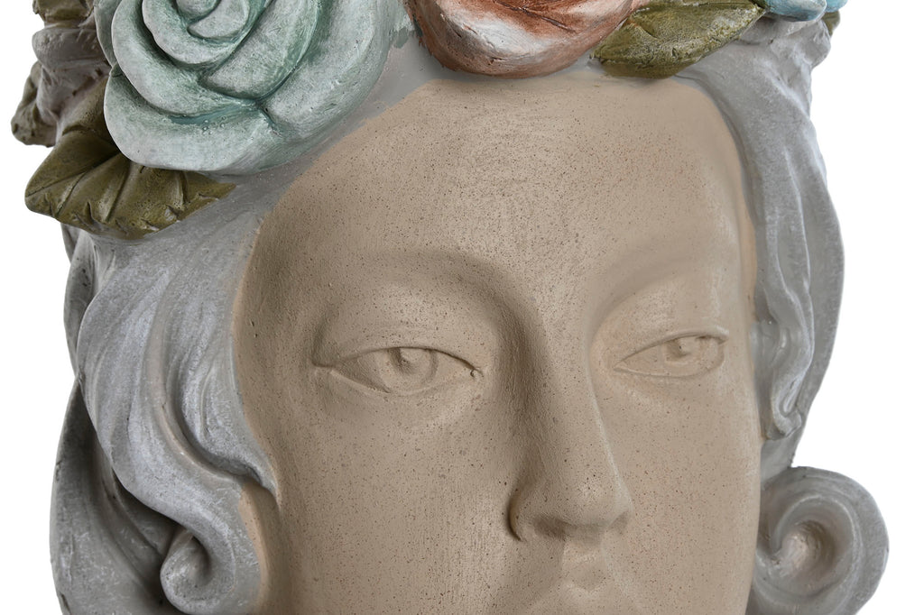 MACETERO MAGNESIA 32X30X48 CHICA FLORES CREMA - Imagen 1