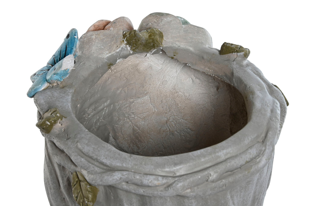 MACETERO MAGNESIA 32X30X48 CHICA FLORES CREMA - Imagen 3