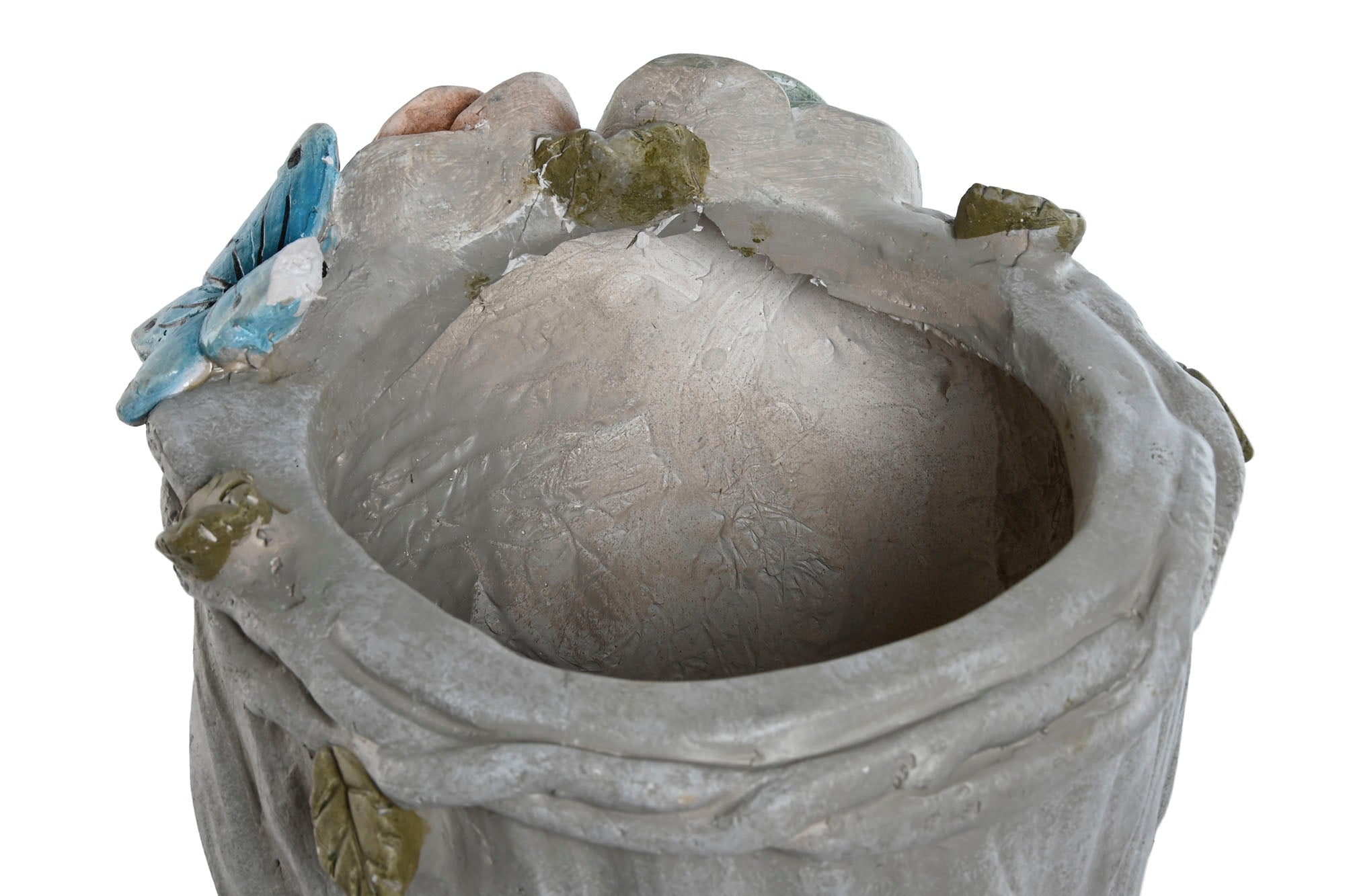 MACETERO MAGNESIA 32X30X48 CHICA FLORES CREMA - Imagen 3