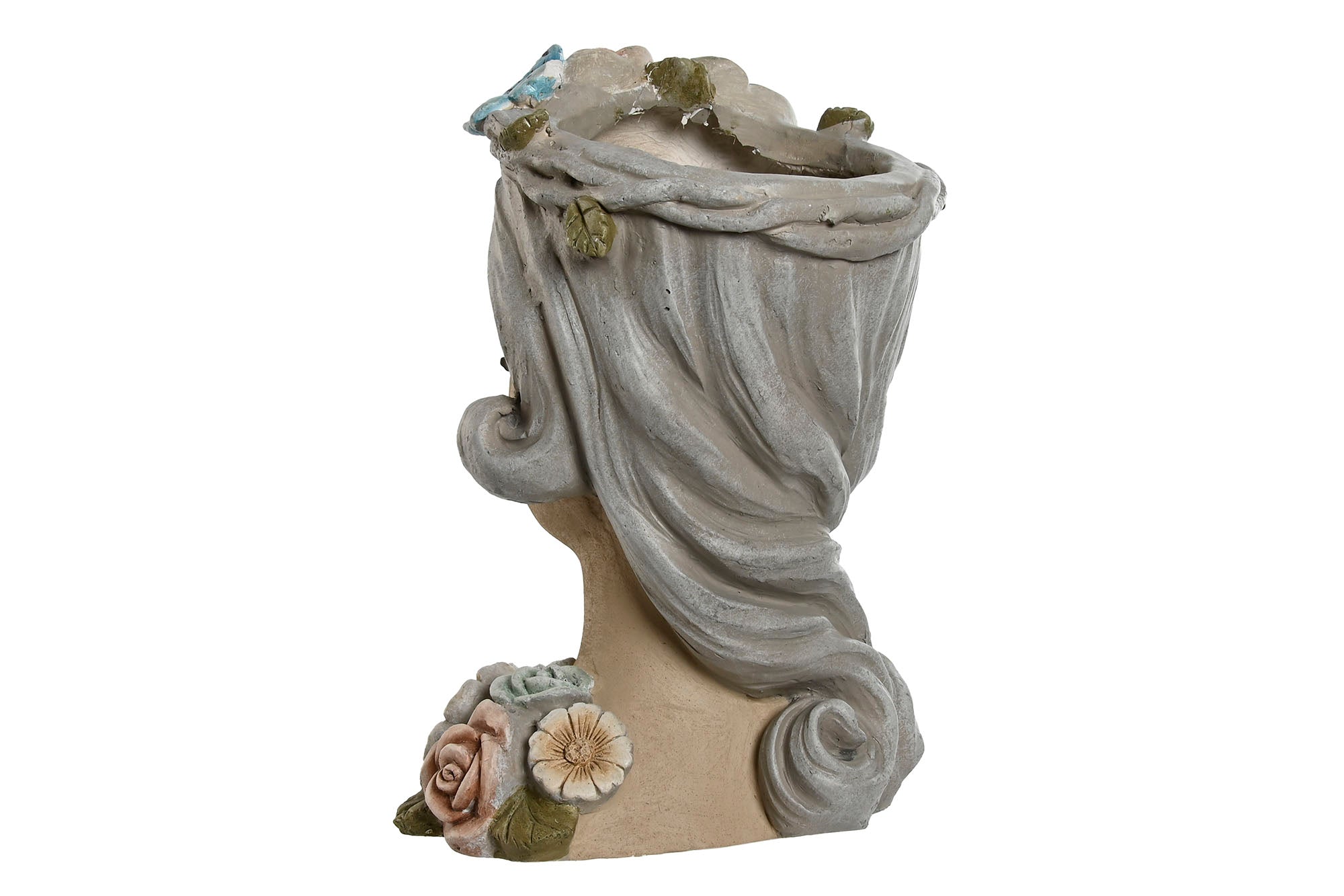 MACETERO MAGNESIA 32X30X48 CHICA FLORES CREMA - Imagen 4