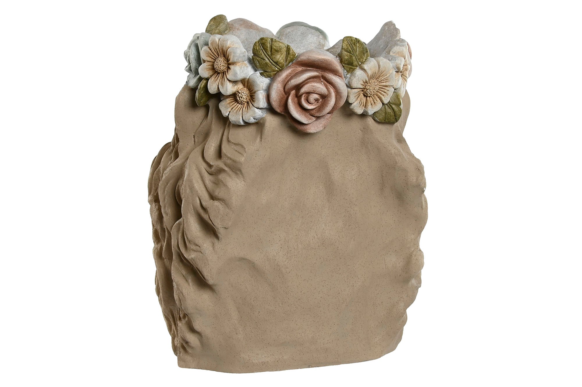 MACETERO MAGNESIA 30X34X39 LEON FLORES CREMA - Imagen 4