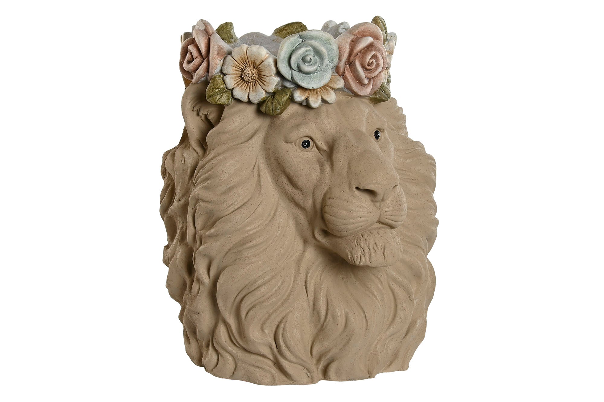 MACETERO MAGNESIA 30X34X39 LEON FLORES CREMA - Imagen 2