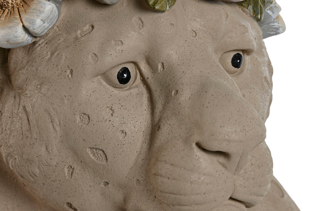 MACETERO MAGNESIA 24X30X42 LEOPARDO FLORES CREMA - Imagen 4