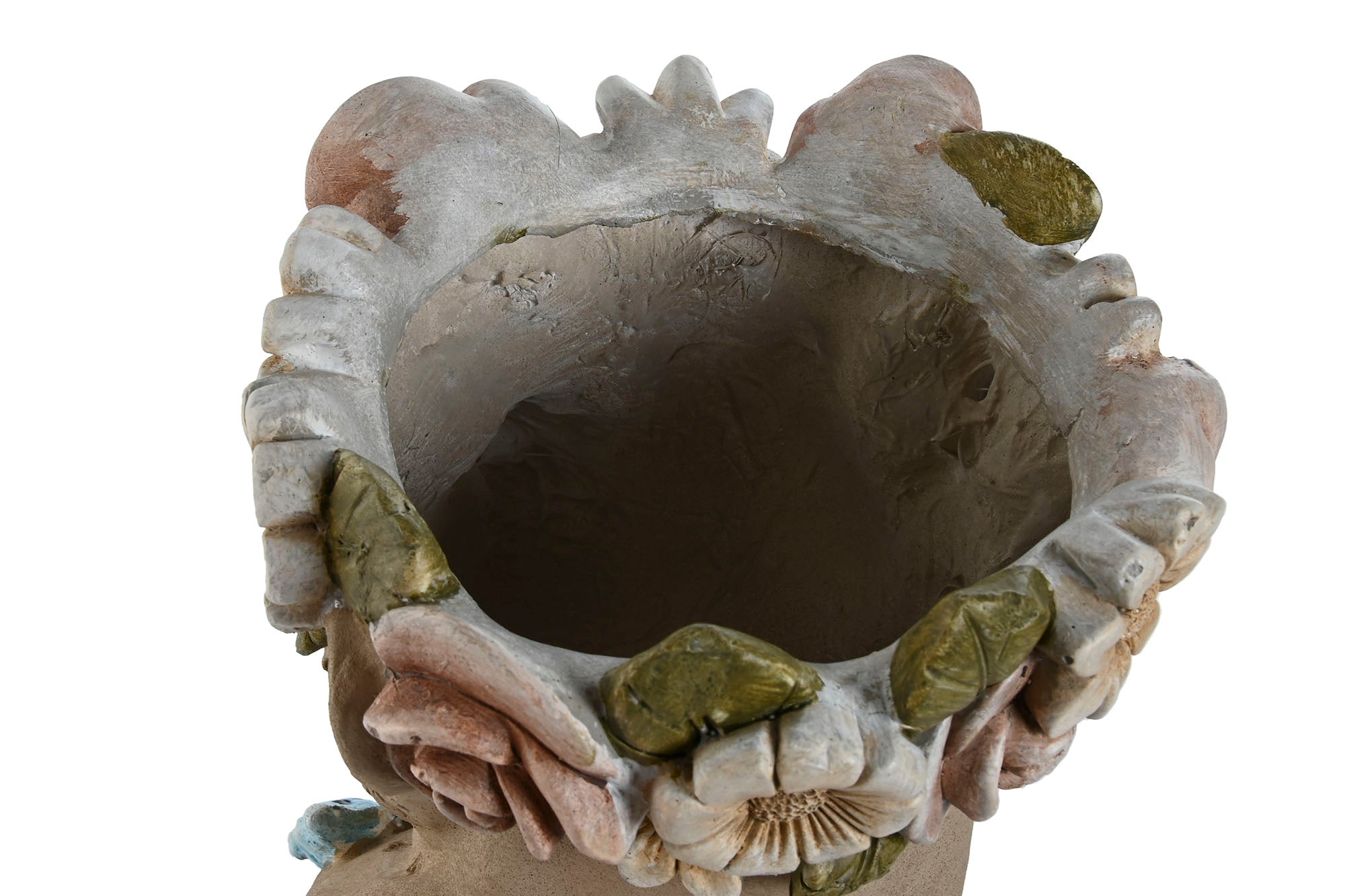 MACETERO MAGNESIA 24X30X42 LEOPARDO FLORES CREMA - Imagen 2