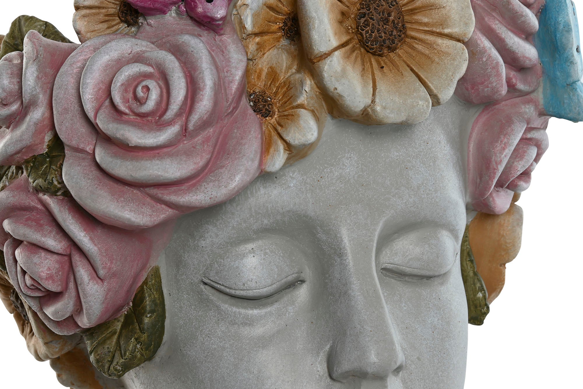 MACETERO MAGNESIA 32X28X53 CHICA FLORES - Imagen 1