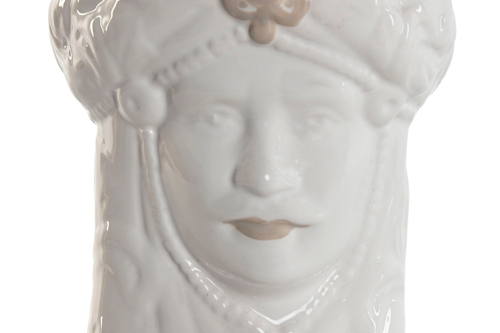 MACETERO PORCELANA 10X10X14,5 CABEZA SICILIANA 2 S - Imagen 1