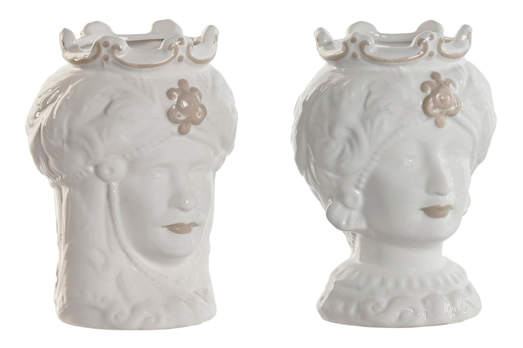 MACETERO PORCELANA 10X10X14,5 CABEZA SICILIANA 2 S - Imagen 2