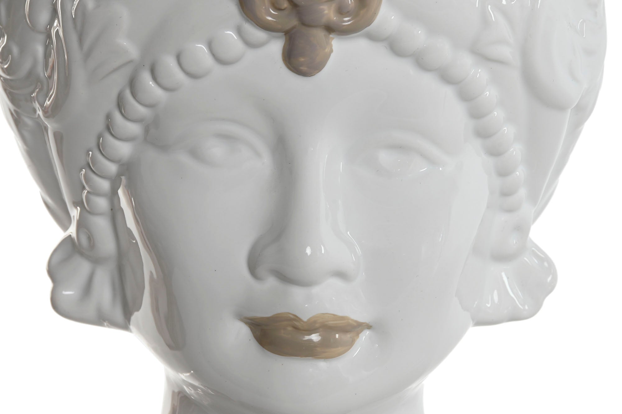 MACETERO PORCELANA 15X15X26,5 CABEZA SICILIANA 2 S - Imagen 2