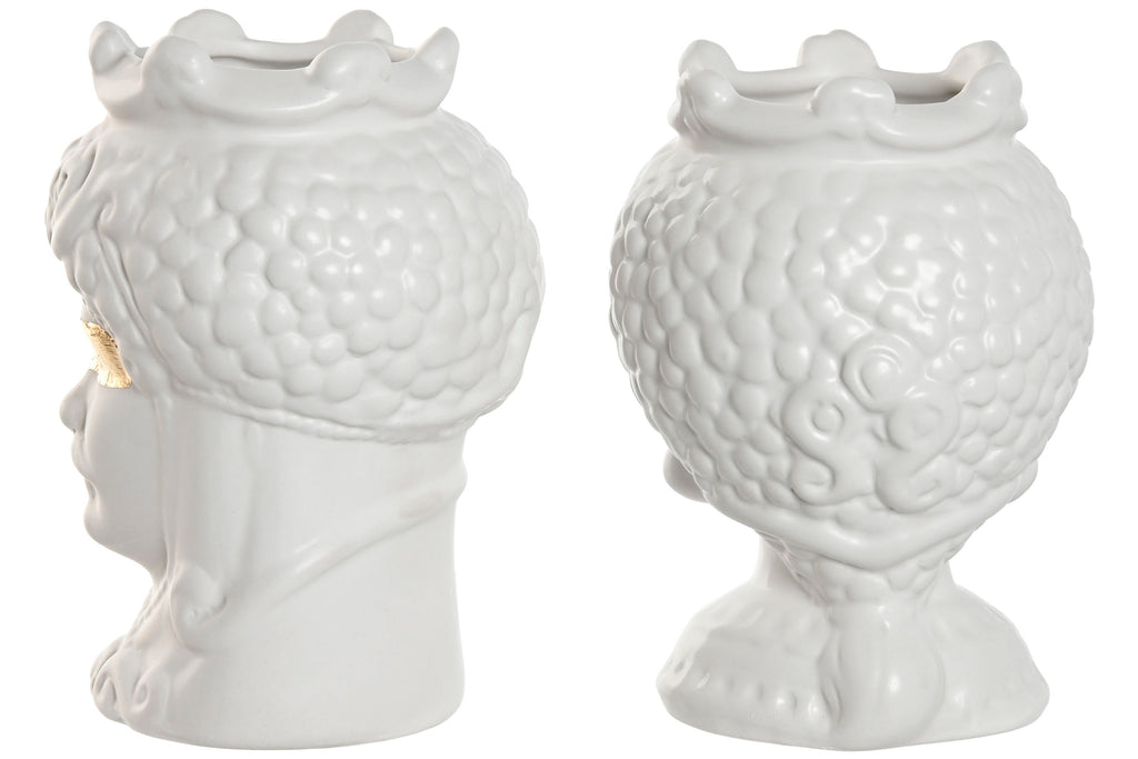 MACETERO PORCELANA 10X10X14 CABEZA SICILIANA 2 SUR - Imagen 1