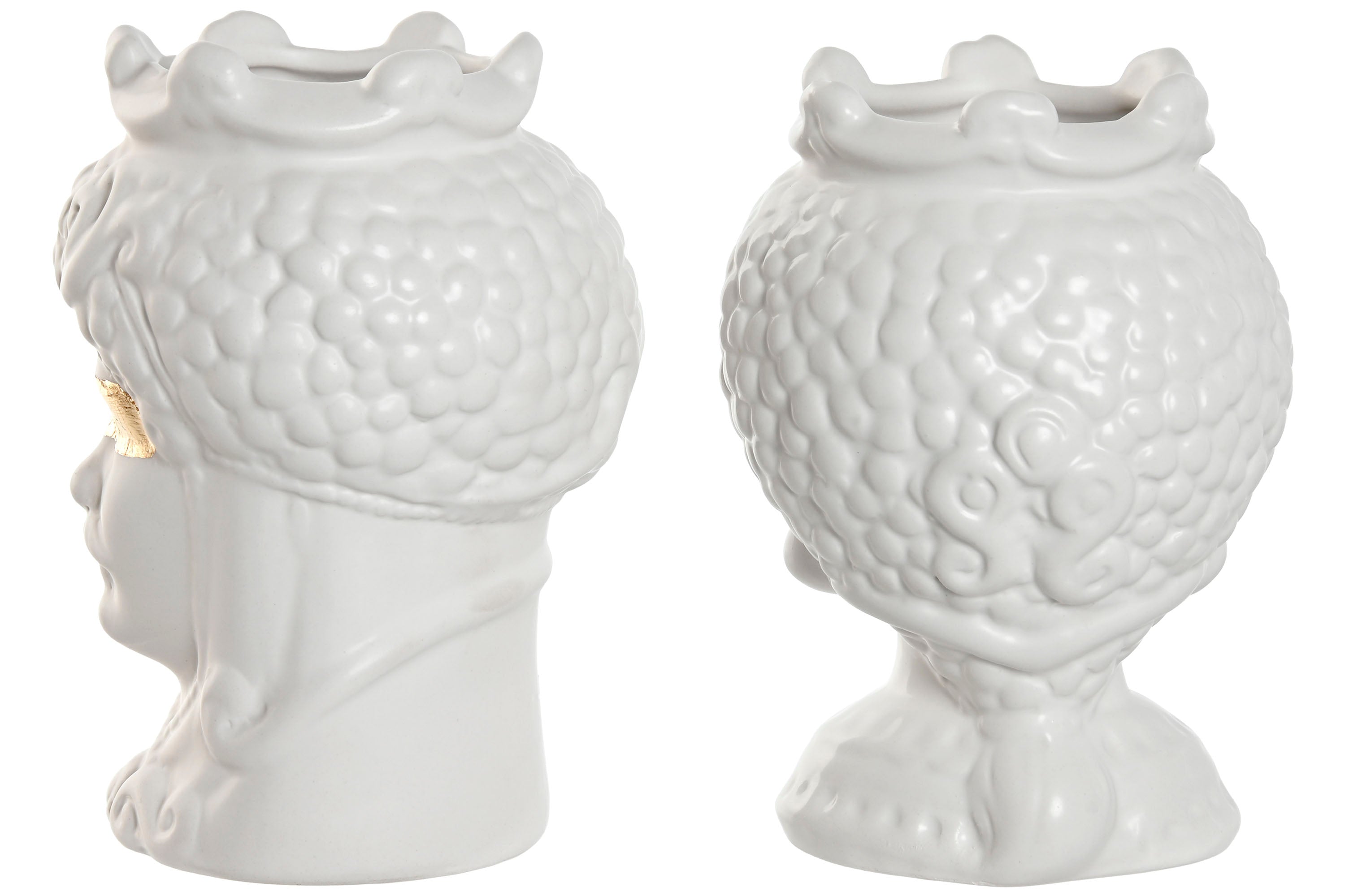 MACETERO PORCELANA 10X10X14 CABEZA SICILIANA 2 SUR - Imagen 1