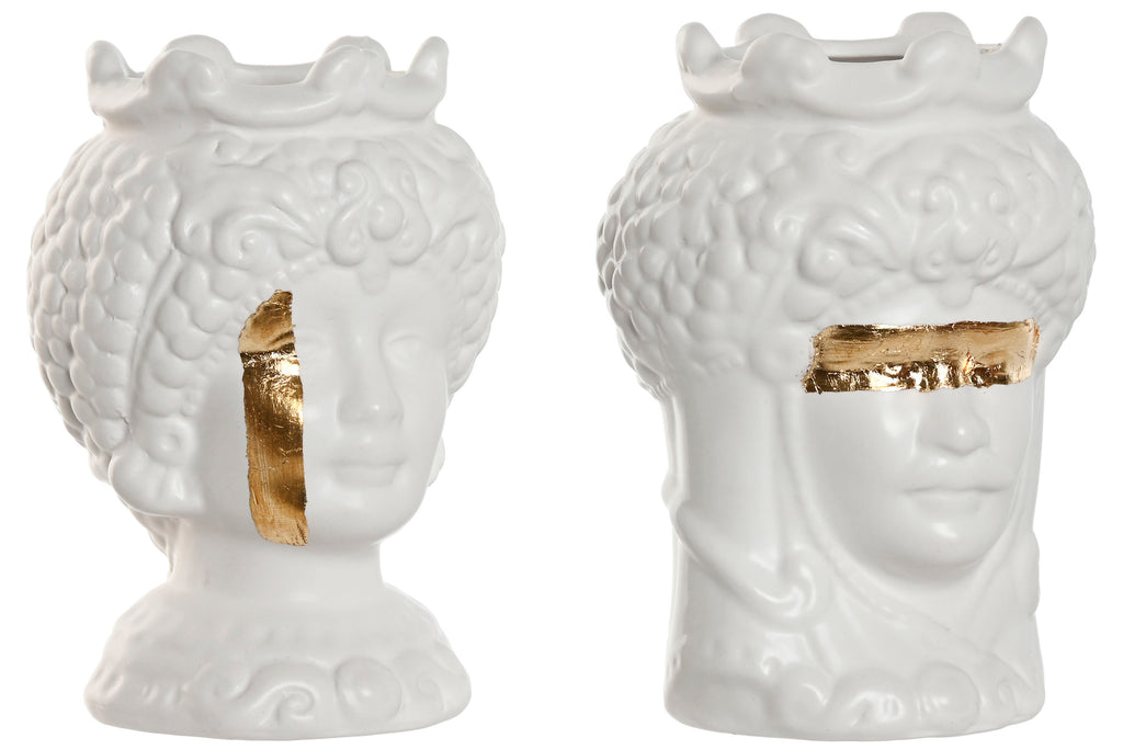 MACETERO PORCELANA 10X10X14 CABEZA SICILIANA 2 SUR - Imagen 2