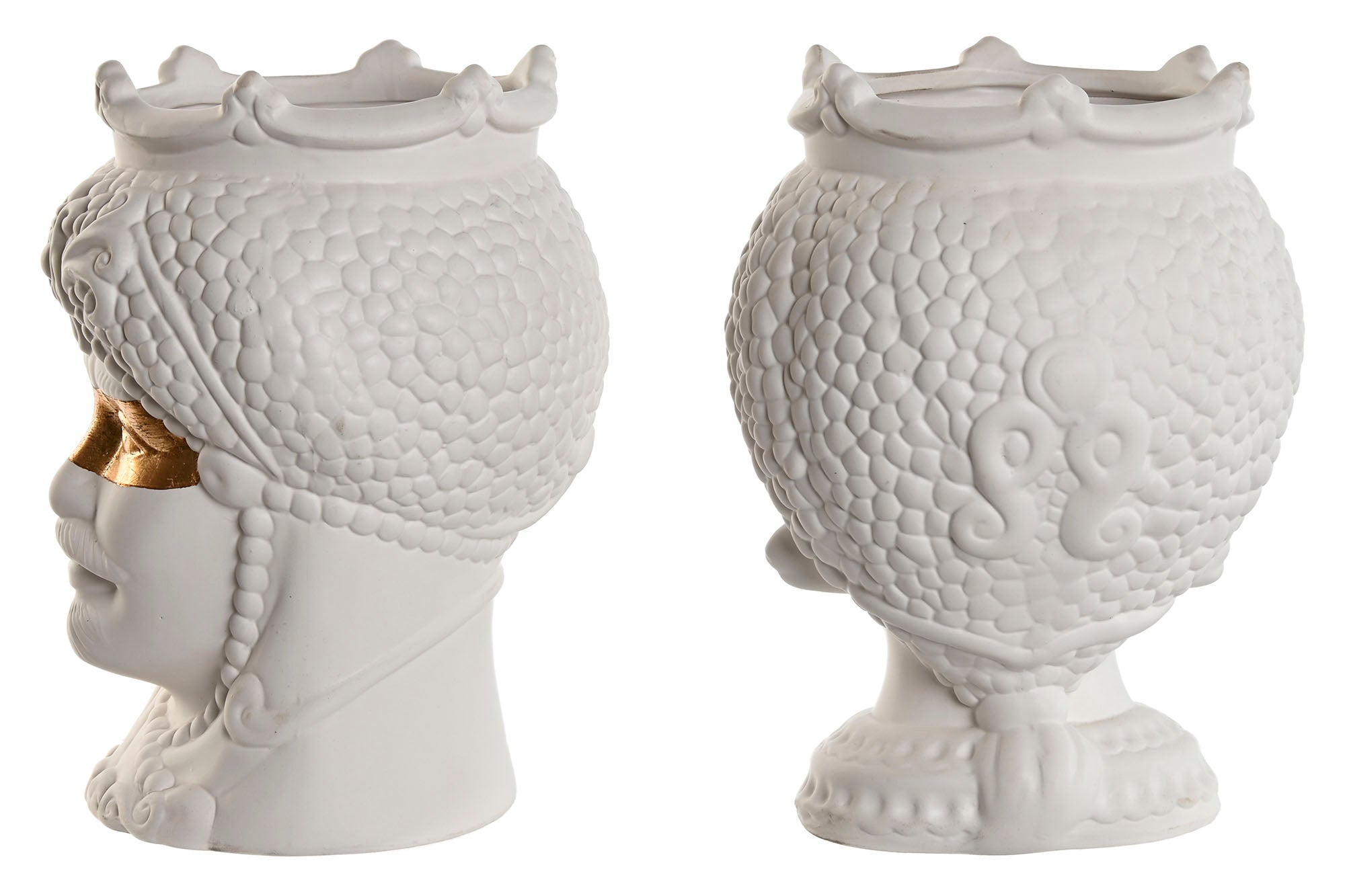 MACETERO PORCELANA 15X15X26,5 CABEZA SICILIANA 2 S - Imagen 1