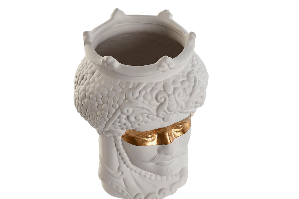 MACETERO PORCELANA 15X15X26,5 CABEZA SICILIANA 2 S - Imagen 4