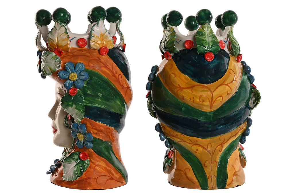 MACETERO PORCELANA 20X20X32 CABEZA SICILIANA 2 SUR - Imagen 2