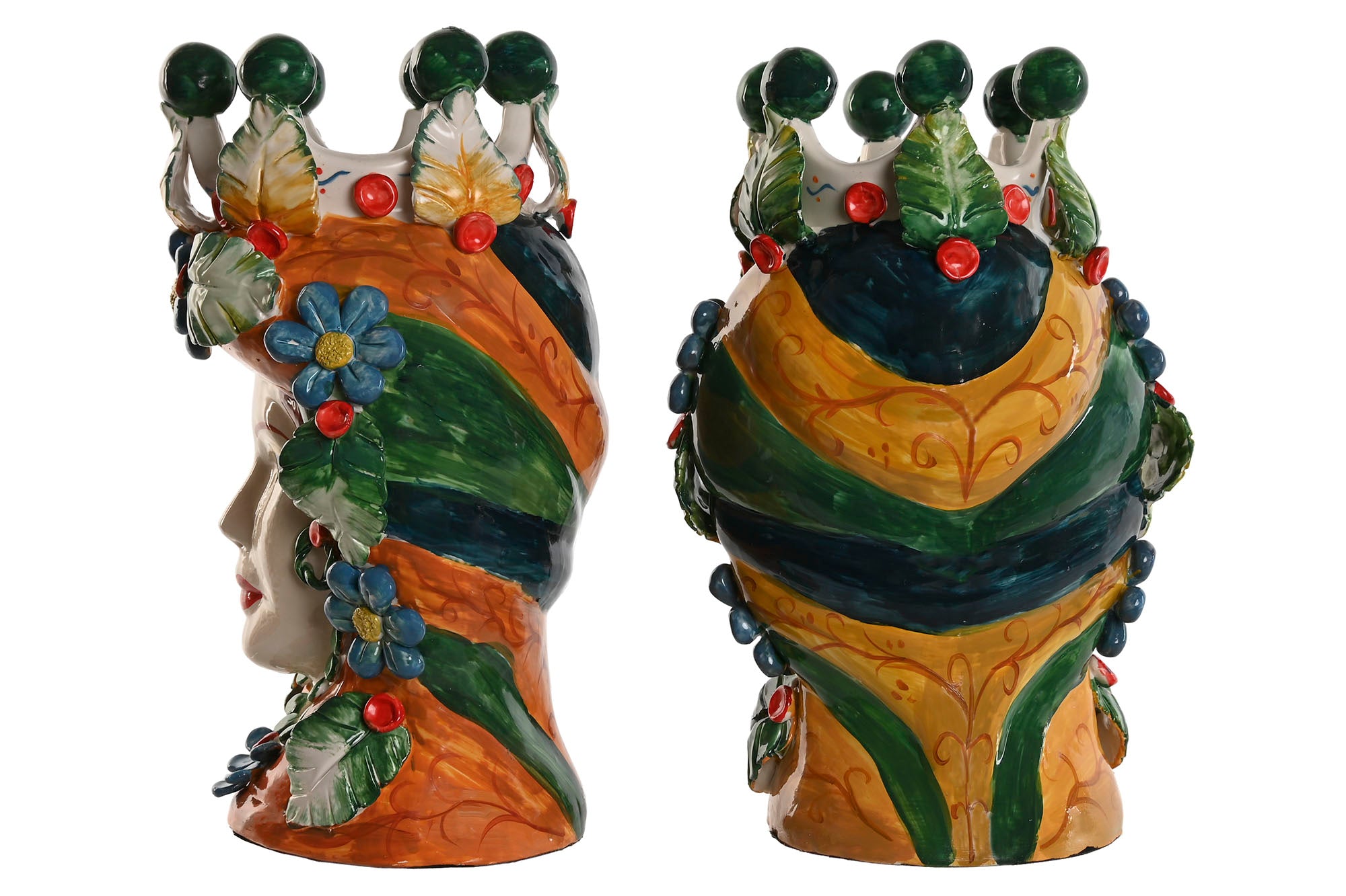 MACETERO PORCELANA 20X20X32 CABEZA SICILIANA 2 SUR - Imagen 2