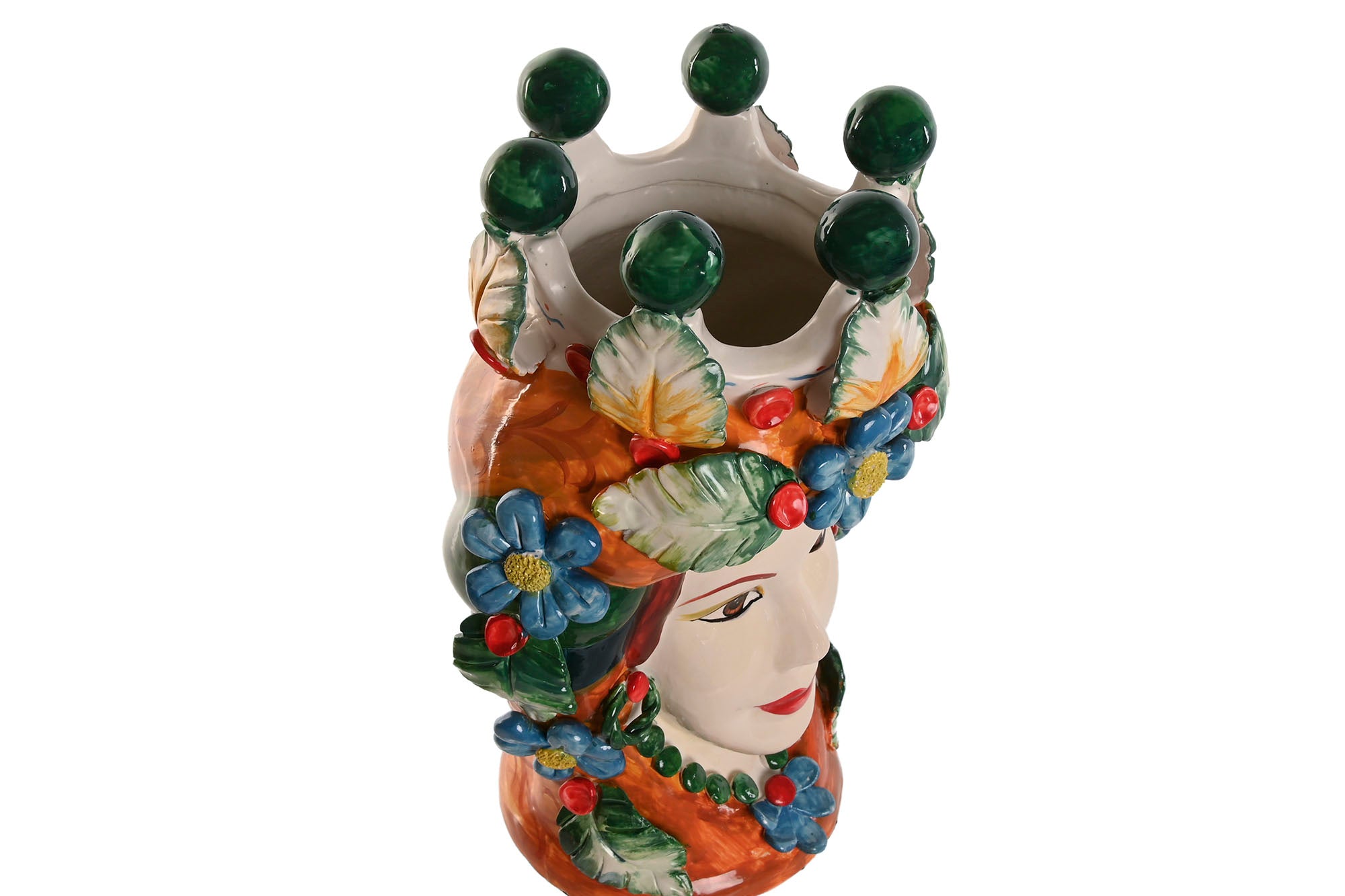 MACETERO PORCELANA 20X20X32 CABEZA SICILIANA 2 SUR - Imagen 4