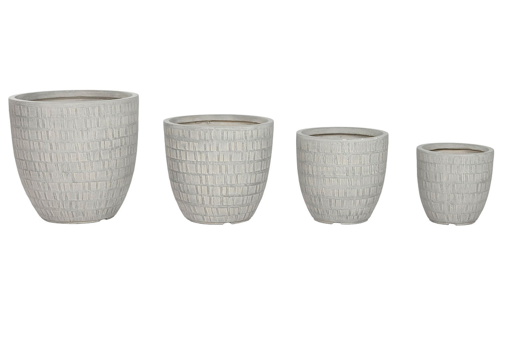 MACETERO SET 4 MAGNESIA 44X44X43 -20ê GRIS - Imagen 3