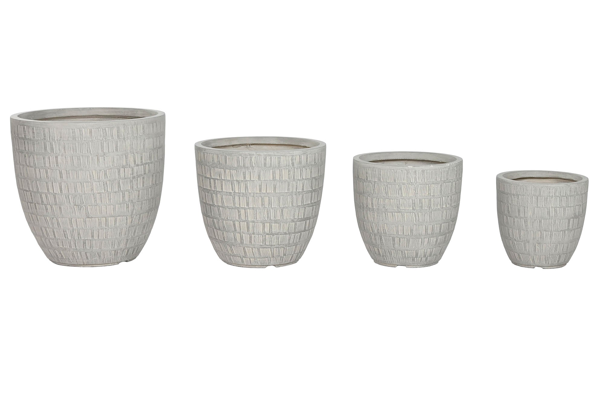 MACETERO SET 4 MAGNESIA 44X44X43 -20ê GRIS - Imagen 3