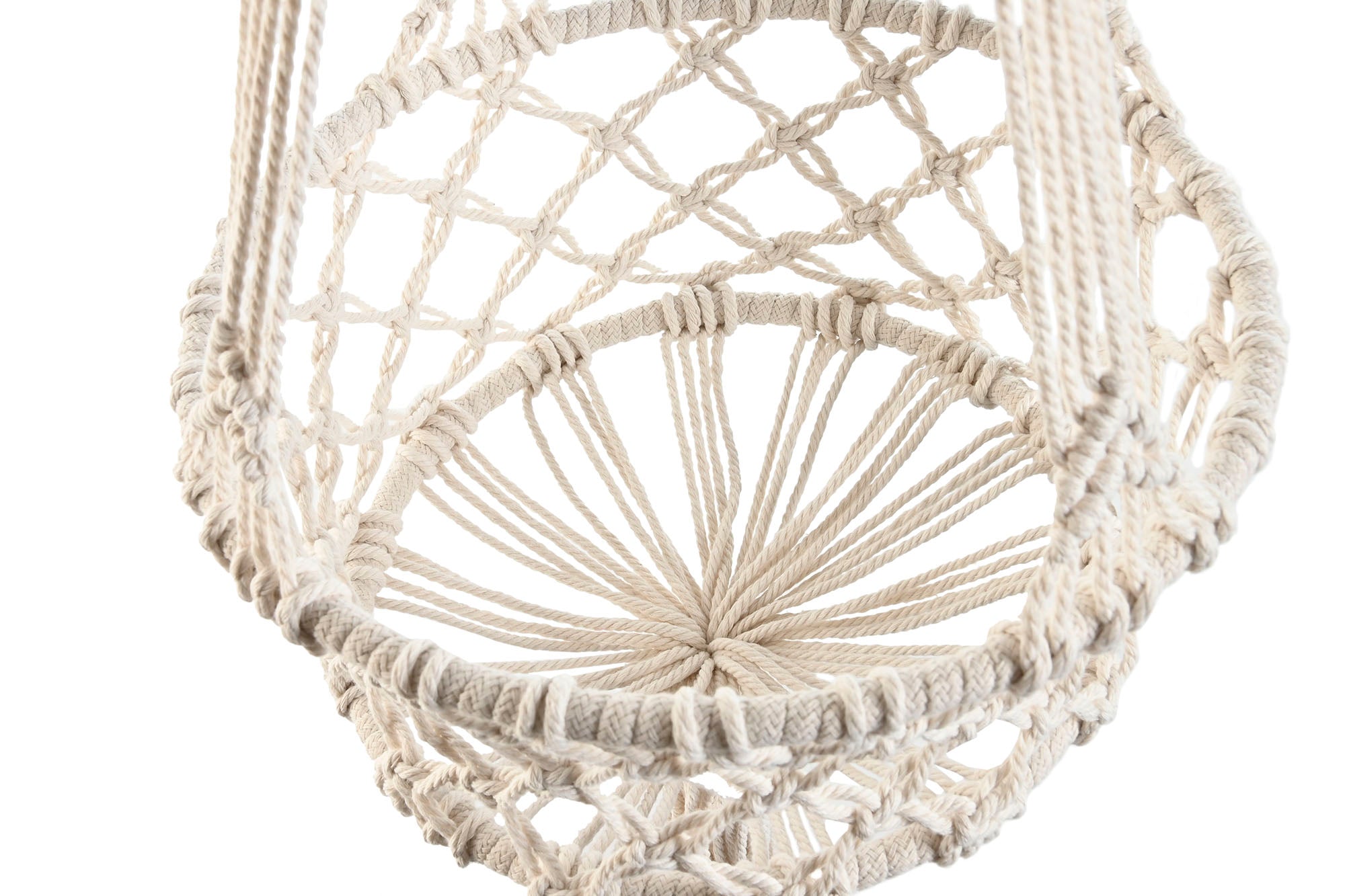 MACETERO MACRAME 30X30X100 COLGANTE BLANCO - Imagen 3