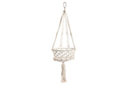 MACETERO MACRAME 30X30X100 COLGANTE BLANCO - Imagen 1