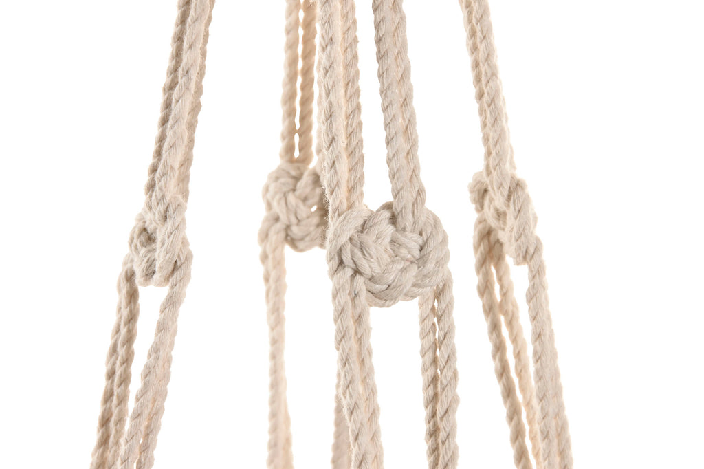 MACETERO ALGODON 15X15X90 MACRAME TEJIDO A MANO - Imagen 4