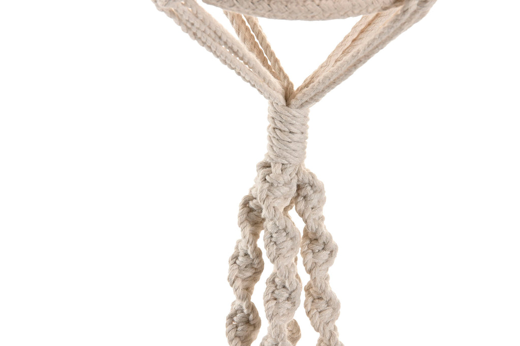 MACETERO ALGODON 15X15X130 MACRAME TEJIDO A MANO - Imagen 2