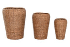 MACETERO SET 3 FIBRA METAL 44X44X60 NATURAL MARRON - Imagen 1