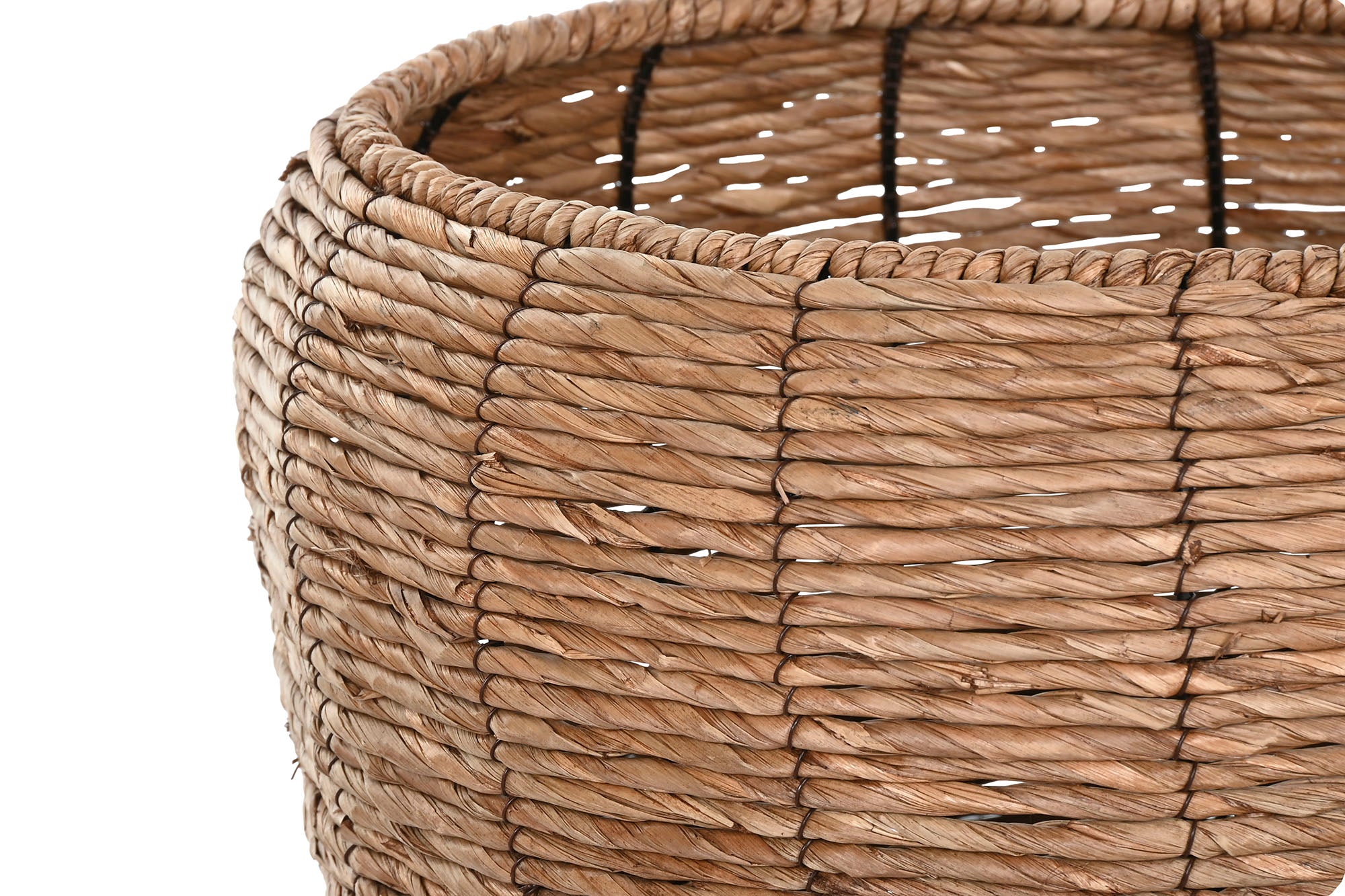 MACETERO SET 3 FIBRA METAL 44X44X60 NATURAL MARRON - Imagen 3