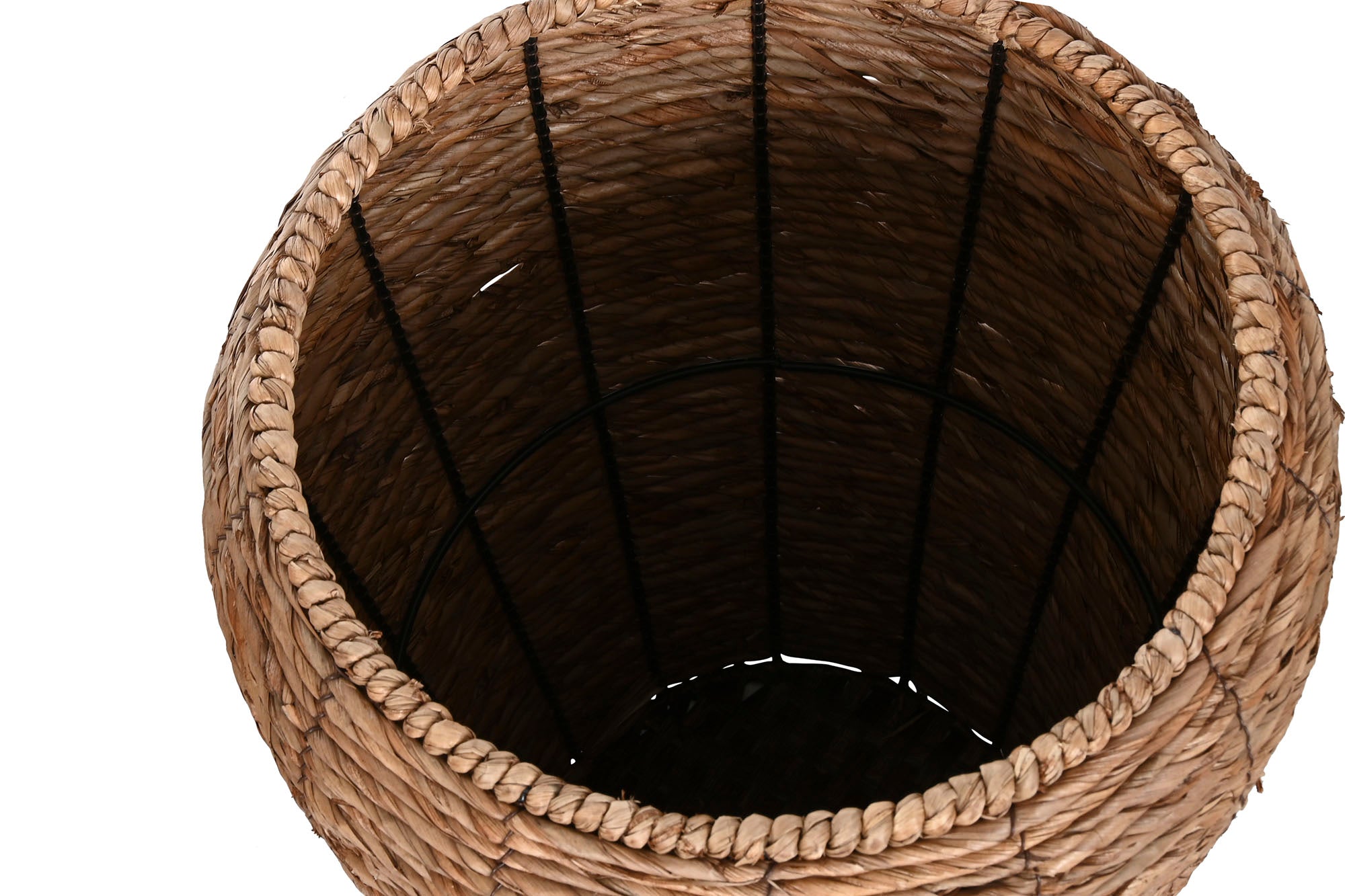 MACETERO SET 3 FIBRA METAL 44X44X60 NATURAL MARRON - Imagen 4