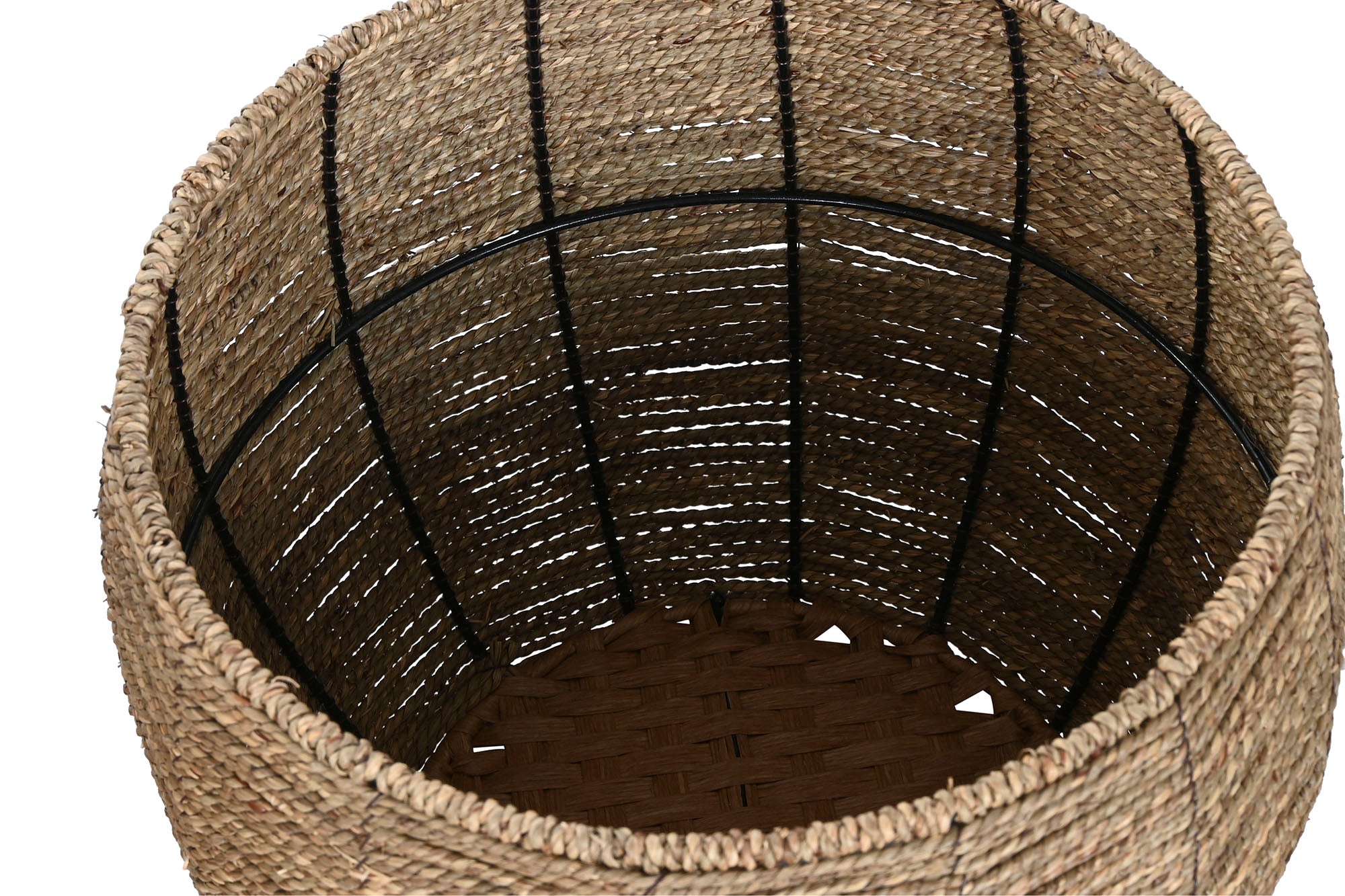 MACETERO SET 3 FIBRA METAL 43X43X37 NATURAL MARRON - Imagen 4