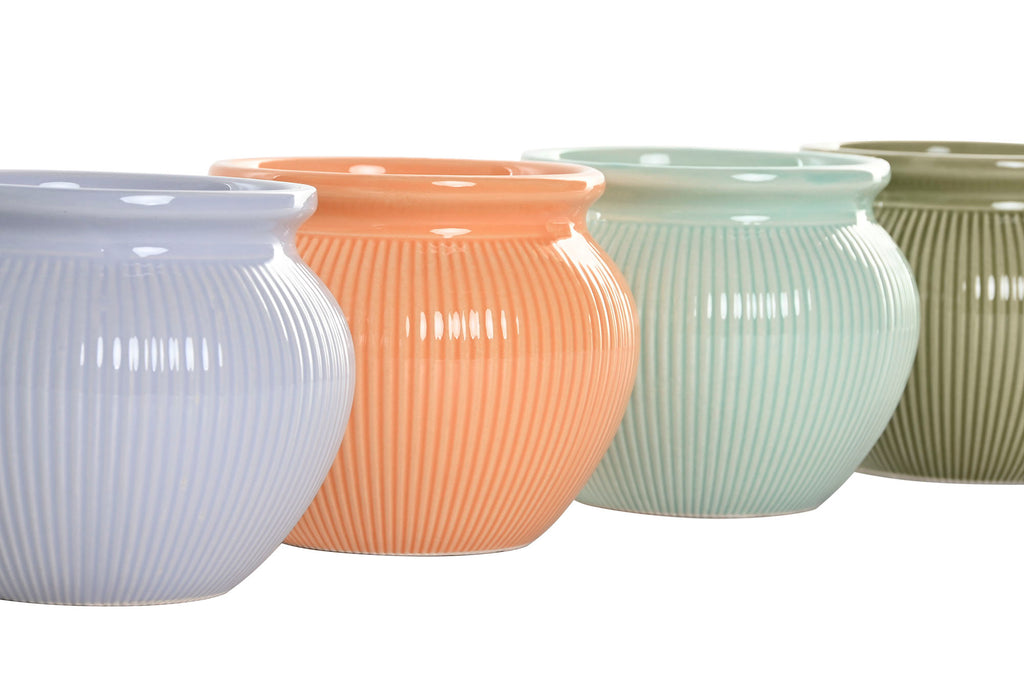 MACETERO SET 2 CERAMICA 18X18X14 4 SURT. - Imagen 2