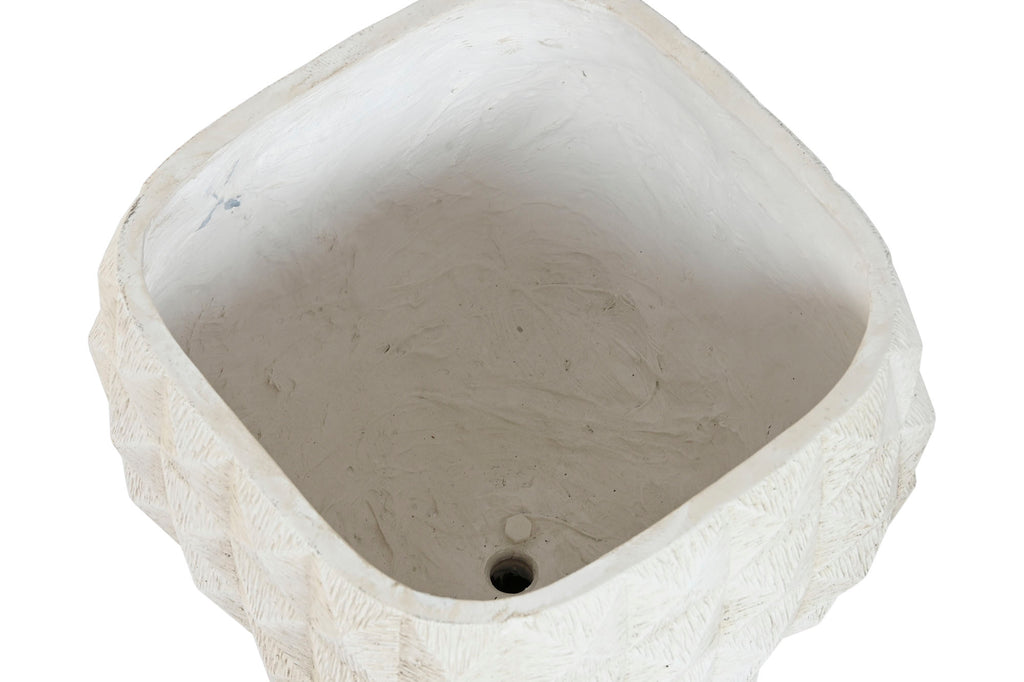 MACETERO FIBRA ARCILLA 32X32X40 DESGASTADO CRUDO - Imagen 2