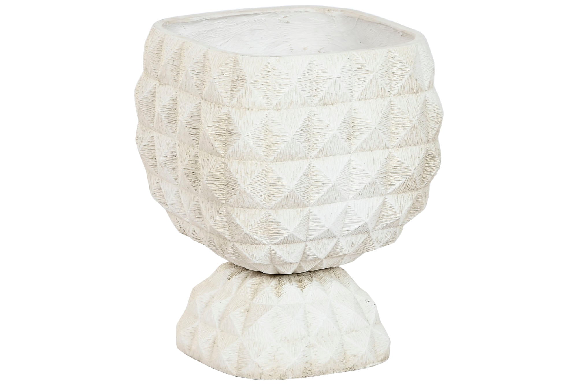 MACETERO FIBRA ARCILLA 32X32X40 DESGASTADO CRUDO - Imagen 3