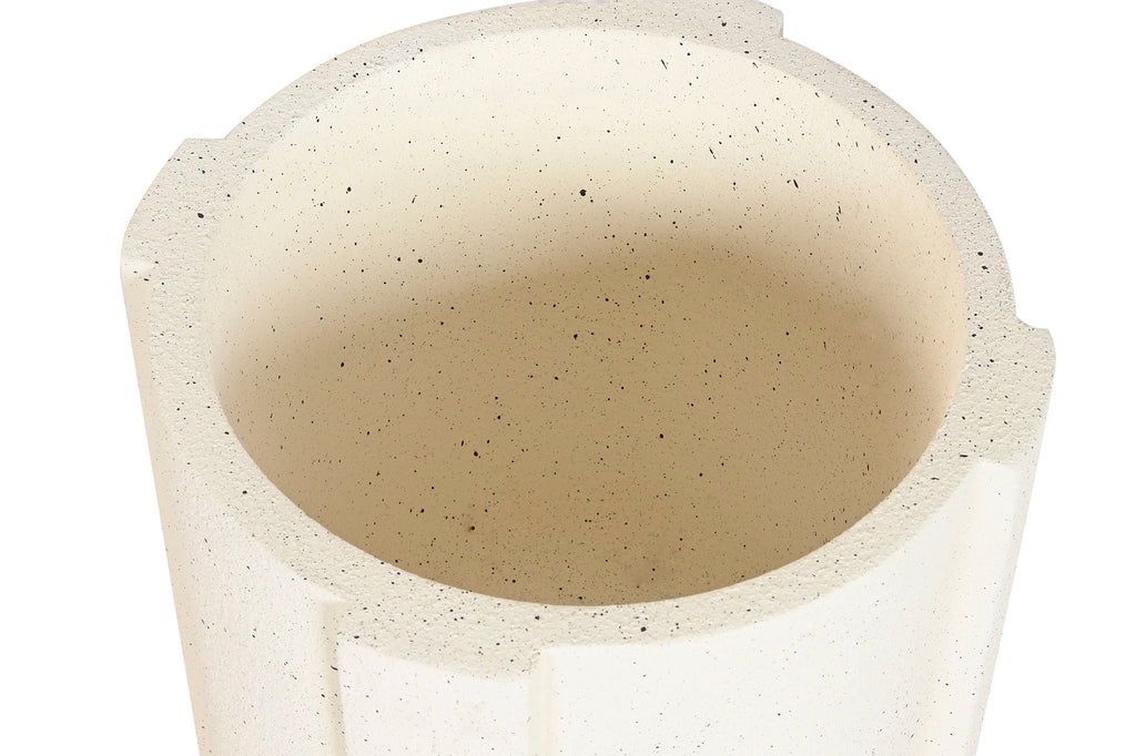 MACETERO MAGNESIA 37X37X61 RUGOSO CRUDO - Imagen 4