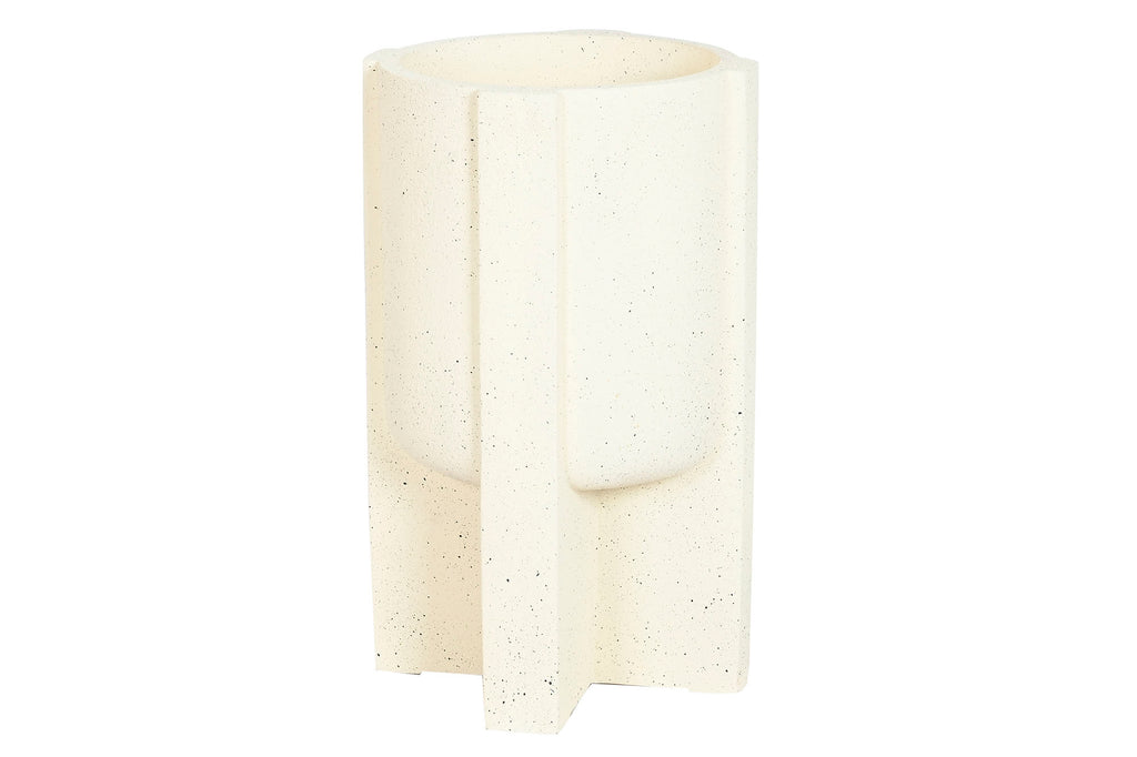 MACETERO MAGNESIA 37X37X61 RUGOSO CRUDO - Imagen 2