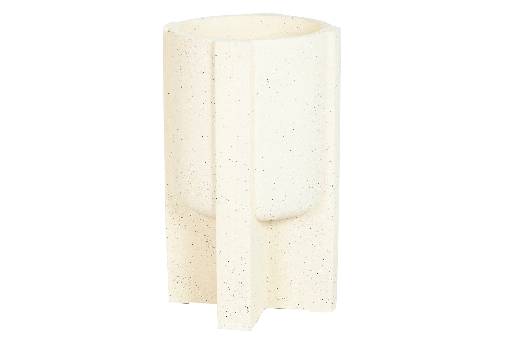 MACETERO MAGNESIA 37X37X61 RUGOSO CRUDO - Imagen 2