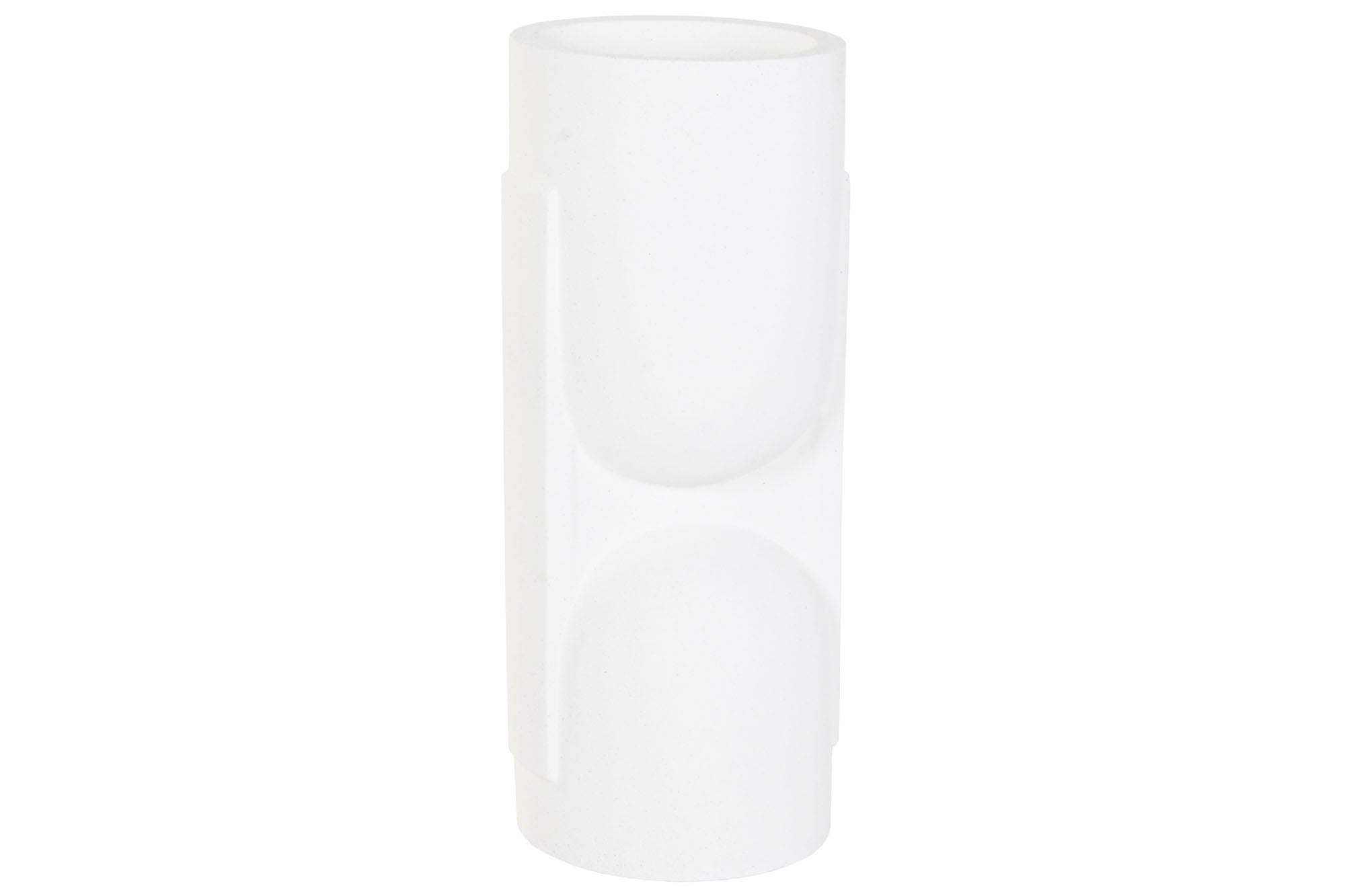 MACETERO MAGNESIA 38X38X91 RUGOSO BLANCO ROTO - Imagen 2