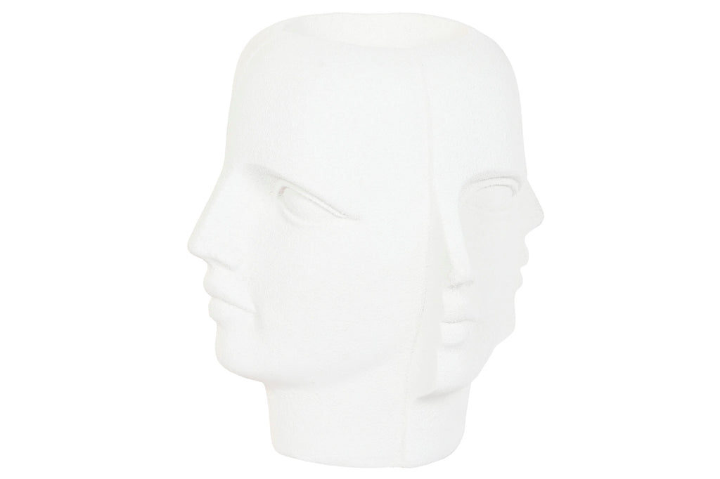 MACETERO MAGNESIA 49X49X50 CARA RUGOSO BLANCO - Imagen 2