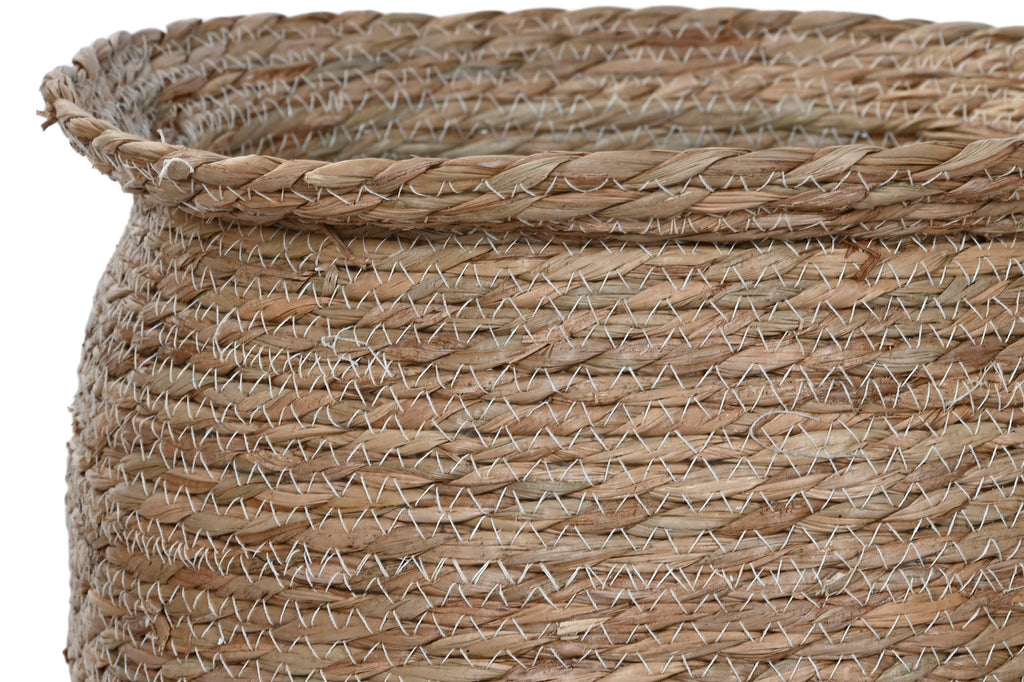 MACETERO SET 7 FIBRA TRENZADA 70X70X58 NATURAL - Imagen 1