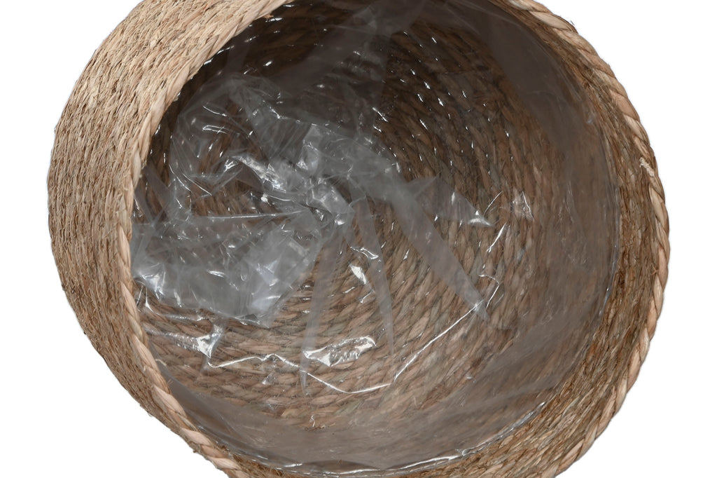 MACETERO SET 5 FIBRA TRENZADA 44X44X45 NATURAL - Imagen 3