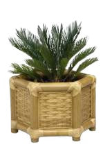 MACETERO BAMBU RATAN 46X40X40 - Imagen 1