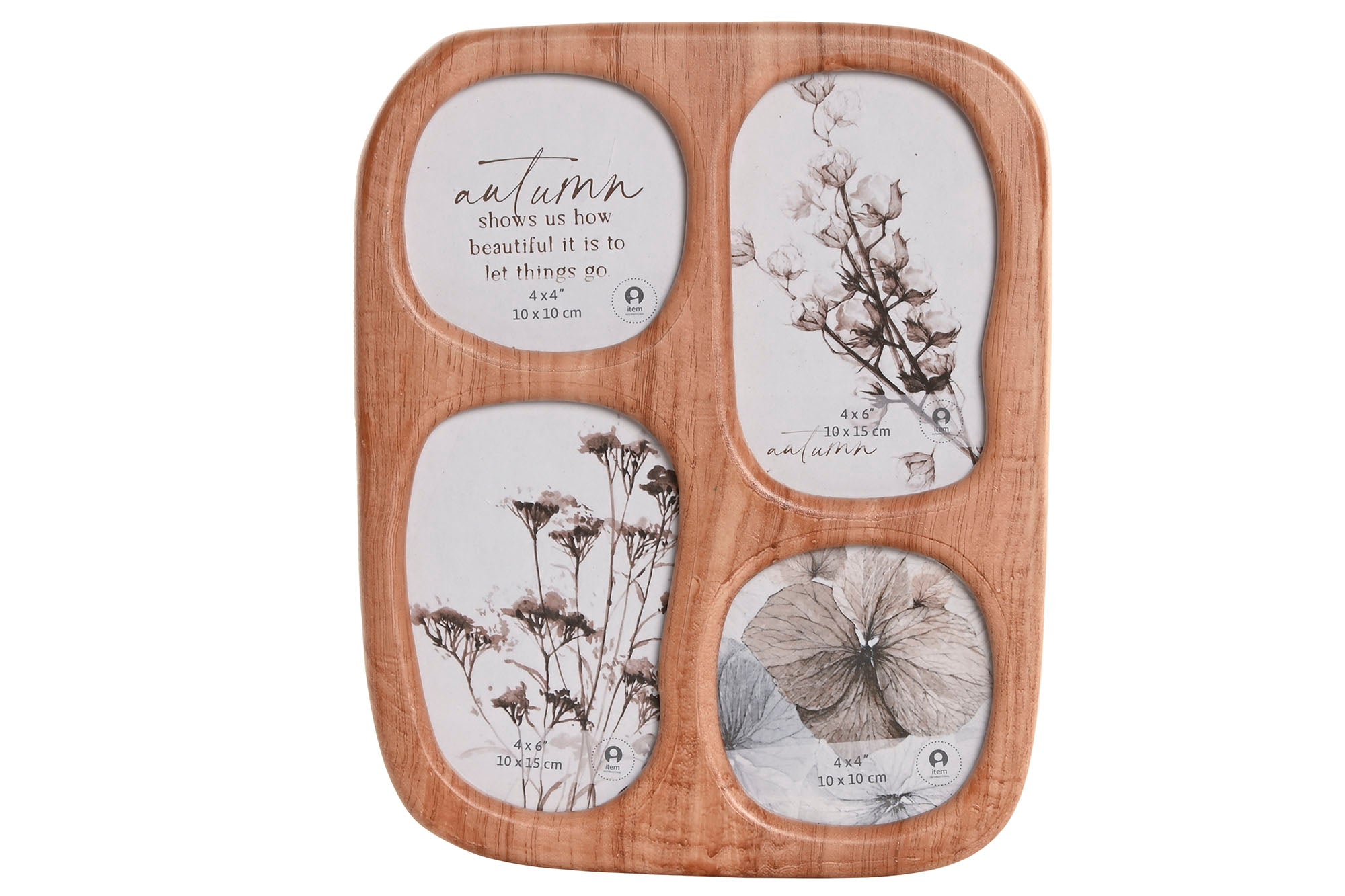 MARCO MULTIFOTO MDF 23X2X28 MARRON - Imagen 1