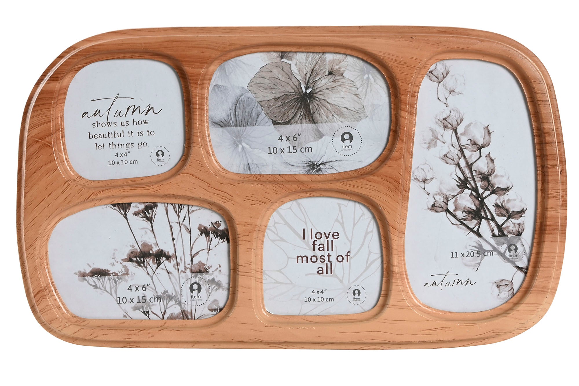 MARCO MULTIFOTO MDF 42,5X2X25 11x20.5 MARRON - Imagen 1